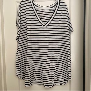 Maurice’s striped black and white tee